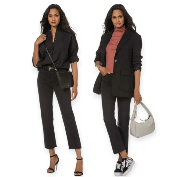 Re/Done 70s Stove Pipe Jeans High Rise Straight Leg in Faded Black 27 (4) - Picture 16 of 16